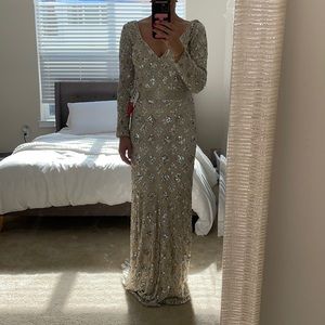 Mac Duggal Metallic Sequin Gown